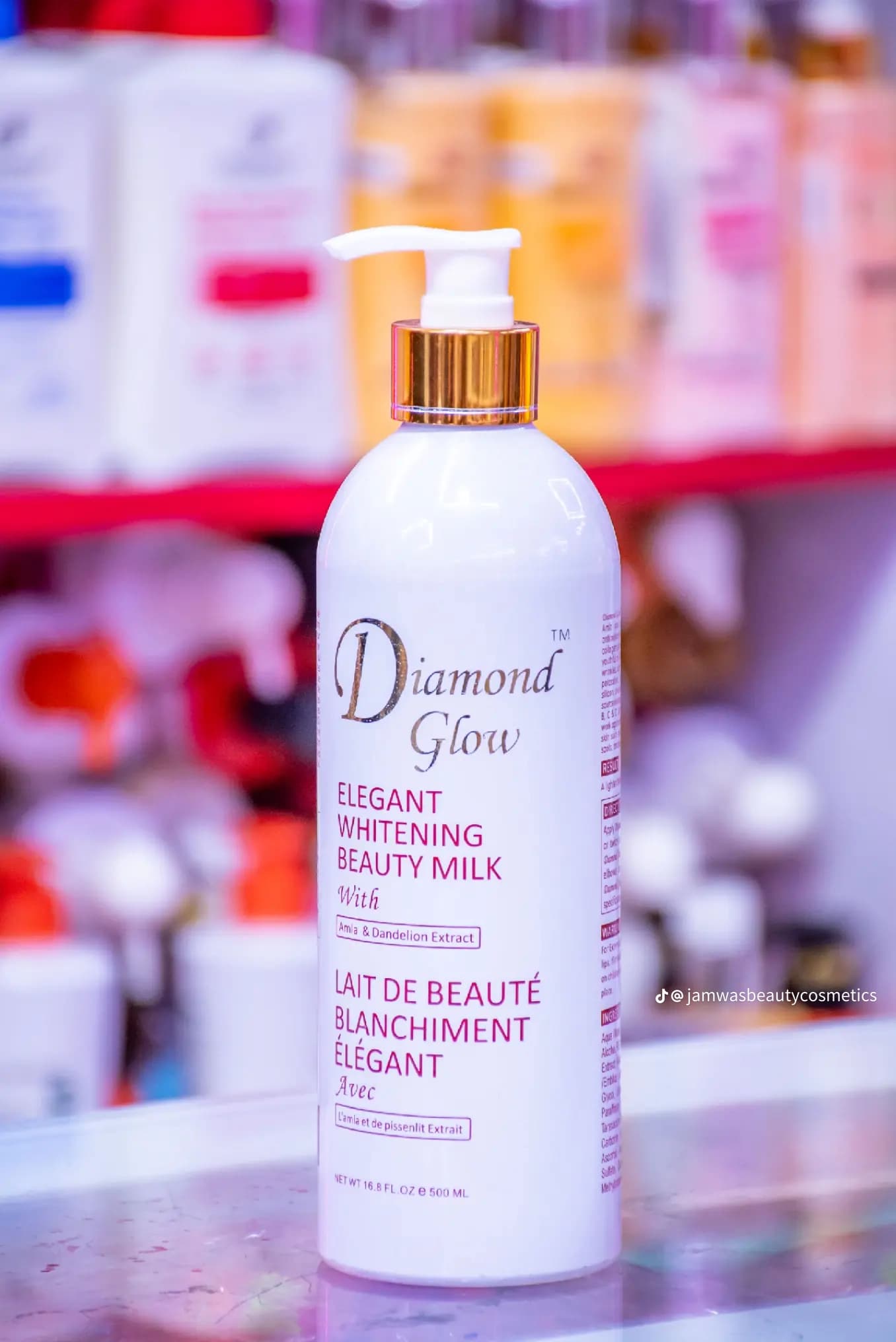 DIAMOND GLOW ELEGANT WHITENING BEAUTY MILK With Amla & Dandelion Extract 500ML